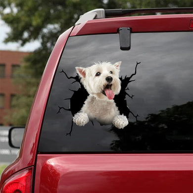 [da0865-snf-tnt]-west-highland-white-terrier-crack-car-sticker-dogs-lover