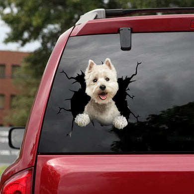 [da0866-snf-tnt]-west-highland-white-terrier-crack-car-sticker-dogs-lover