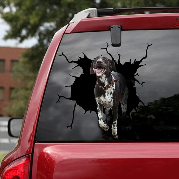 [ld0027-snf-lad]-german-shorthaired-pointer-crack-car-sticker-dogs-lover