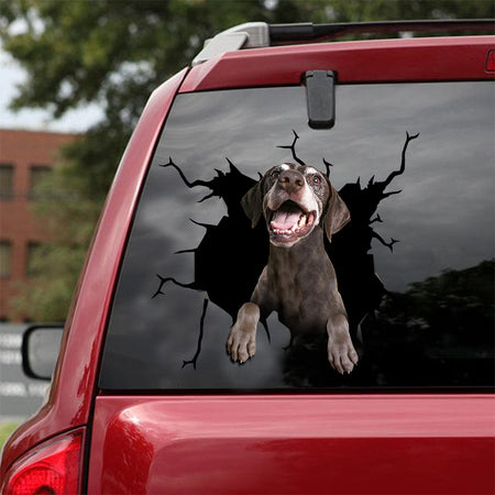 [ld0032-snf-lad]-german-shorthaired-pointer-crack-car-sticker-dogs-lover