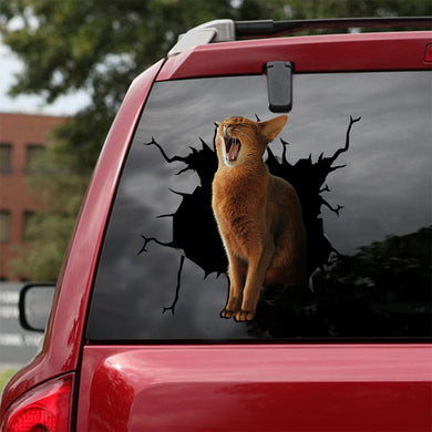 [ld0082-snf-lad]-the-abyssinian-crack-car-sticker-cats-lover