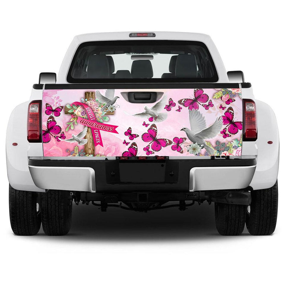 Breast Cancer Awareness truck Tailgate Decal Sticker Wrap Tailgate Wrap Decals For Trucks