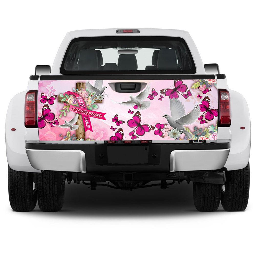 Breast Cancer Awareness truck Tailgate Decal Sticker Wrap Tailgate Wrap Decals For Trucks