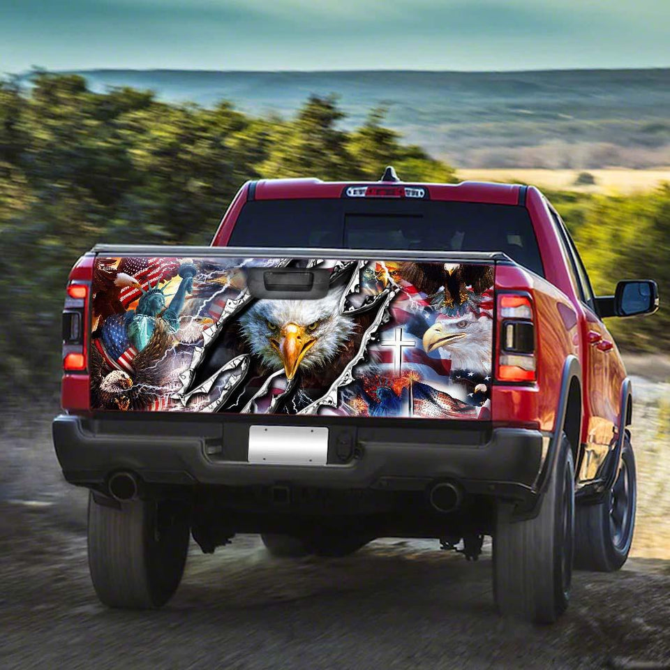 American Eagle Patrico truck Tailgate Decal Sticker Wrap Tailgate Wrap Decals For Trucks