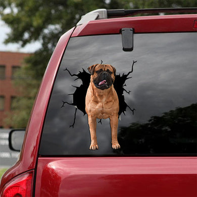 [ld1353-snf-lad]-bull-mastiff-crack-car-sticker-dogs-lover