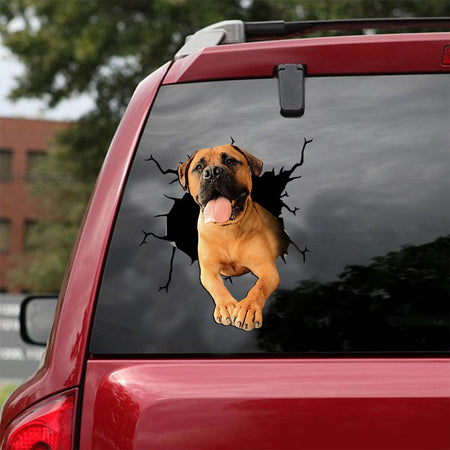 [ld1354-snf-lad]-bull-mastiff-crack-car-sticker-dogs-lover