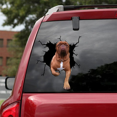 [ld1355-snf-lad]-bull-mastiff-crack-car-sticker-dogs-lover