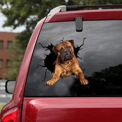 [ld1358-snf-lad]-bull-mastiff-crack-car-sticker-dogs-lover