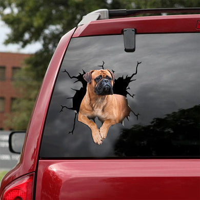 [ld1359-snf-lad]-bull-mastiff-crack-car-sticker-dogs-lover