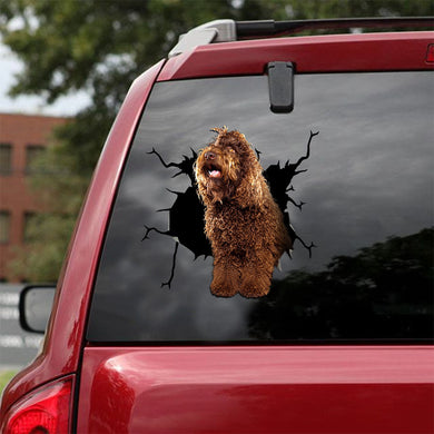 [ld1293-snf-lad]-portuguese-water-crack-car-sticker-dogs-lover