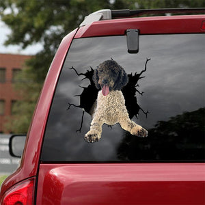[ld1294-snf-lad]-portuguese-water-crack-car-sticker-dogs-lover