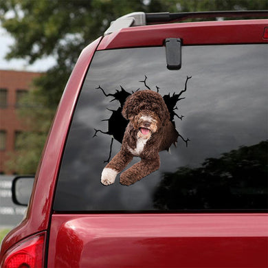 [ld1296-snf-lad]-portuguese-water-crack-car-sticker-dogs-lover