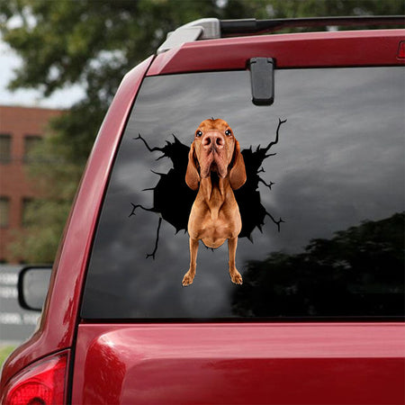 [ld1371-snf-lad]-vizsla-crack-car-sticker-dogs-lover