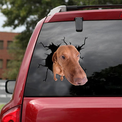 [ld1372-snf-lad]-vizsla-crack-car-sticker-dogs-lover