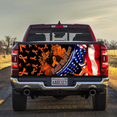 Multiple Sclerosis Awareness truck Tailgate Decal Sticker Wrap Faith Hope Love Tailgate Wrap Decals For Trucks