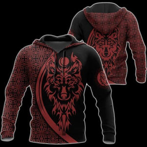 Tattoo Wolf Hoodie T Shirt For Men and Women HAC080606