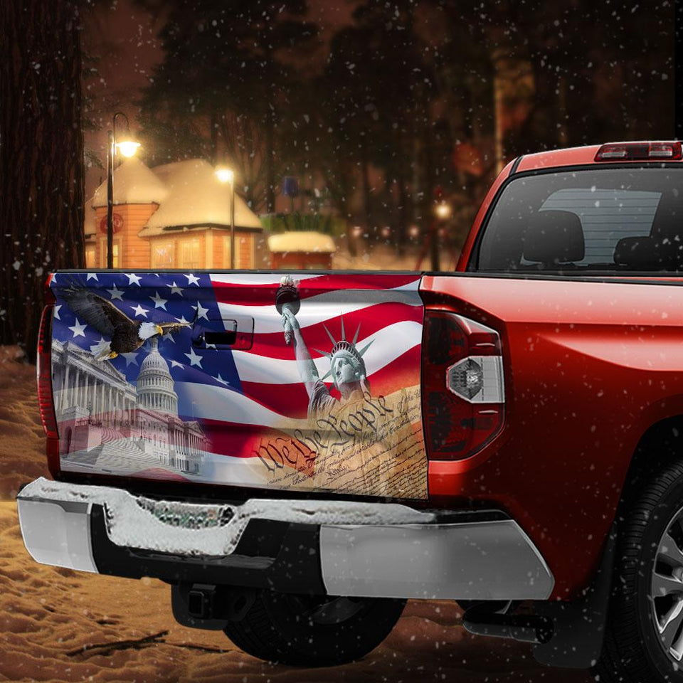 American Patrico truck Tailgate Decal Sticker Wrap Xmas Tailgate Wrap Decals For Trucks