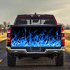 Blue Flame Graphic Art Tailgate Wrap Decal Tailgate Sticker For Trucks