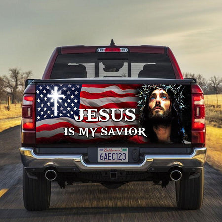 Jesus Is My Savior truck Tailgate Decal Sticker Wrap Tailgate Wrap Decals For Trucks