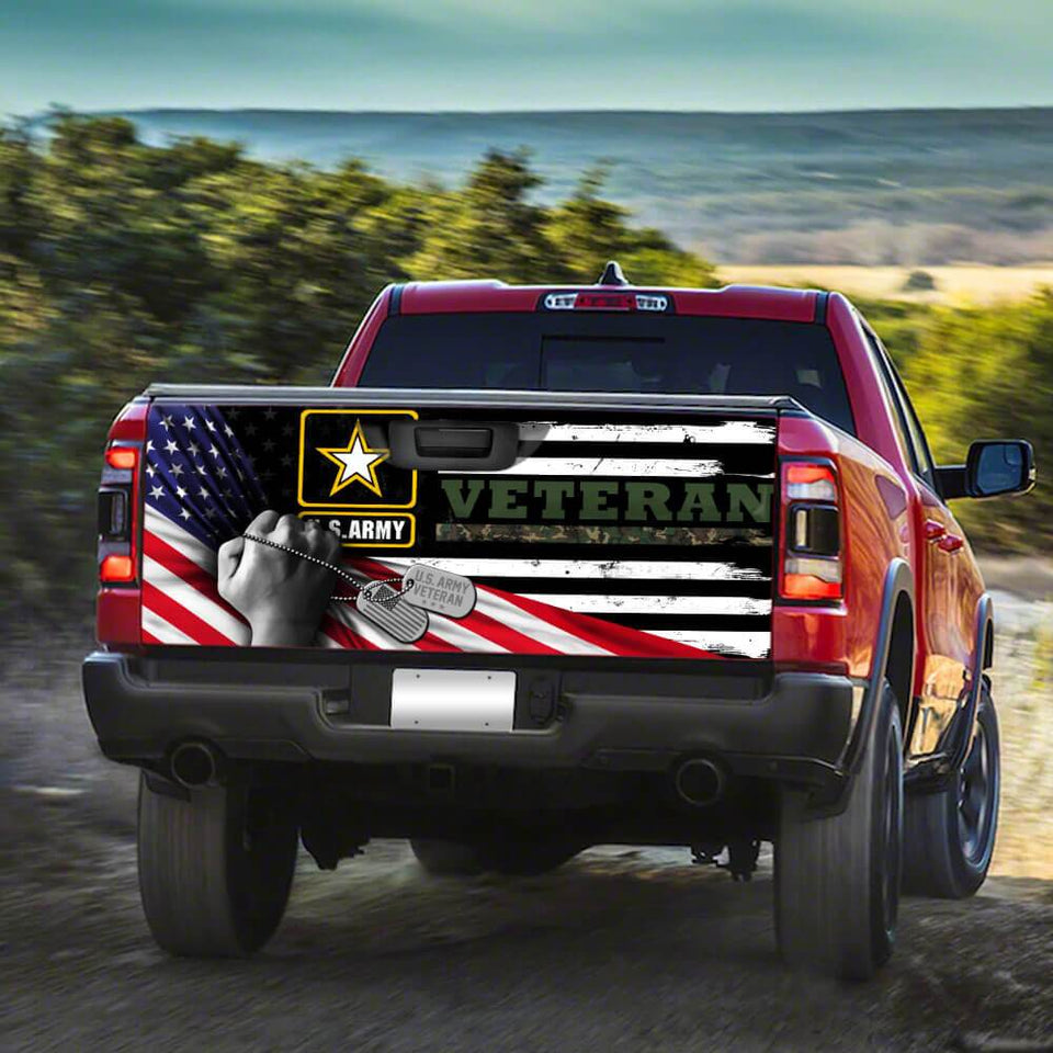 United States Army Veterans truck Tailgate Decal Sticker Wrap Tailgate Wrap Decals For Trucks