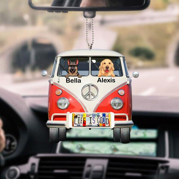 [BH0649-pw-tnt] Camping Life is good Customized Car Ornament Dog Lovers