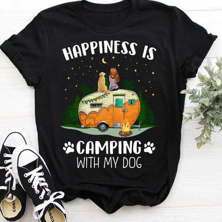 [PQ0310-ds-tnt] Camping with my dog Customized All type shirts Camping Lovers Plus size