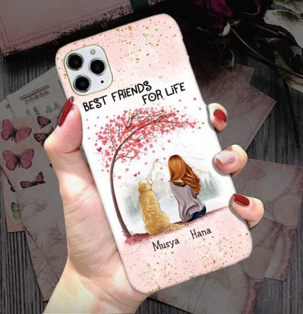 [TH1006-ds-tnt] Best friends for life Customized Phone case Dog lovers