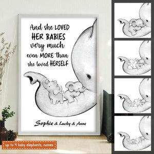 And She Loved Her Babies Customized Poster Family Lovers