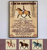 I Am An Equestrian Customized Poster Horse Lovers