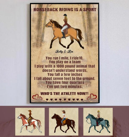 Horse Back Riding Is A Sport Customized Poster Horse Lovers