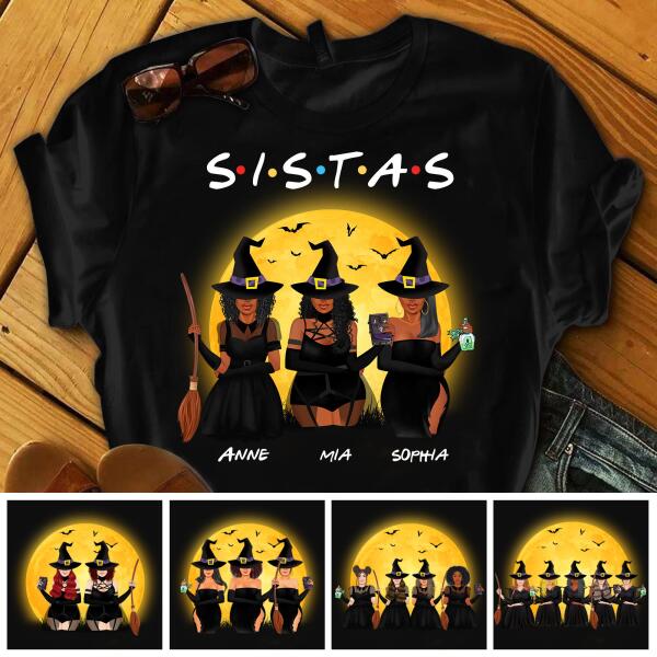 [PQ0382-ds-lad] Sista Witches Customized All type shirts Halloween Lovers