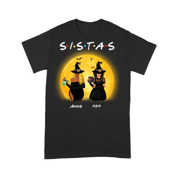 [PQ0382-ds-lad] Sista Witches Customized All type shirts Halloween Lovers