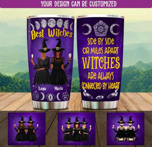 Best Witches Always Connected By Heart Customized Tumbler Halloween Lovers Friend Lovers