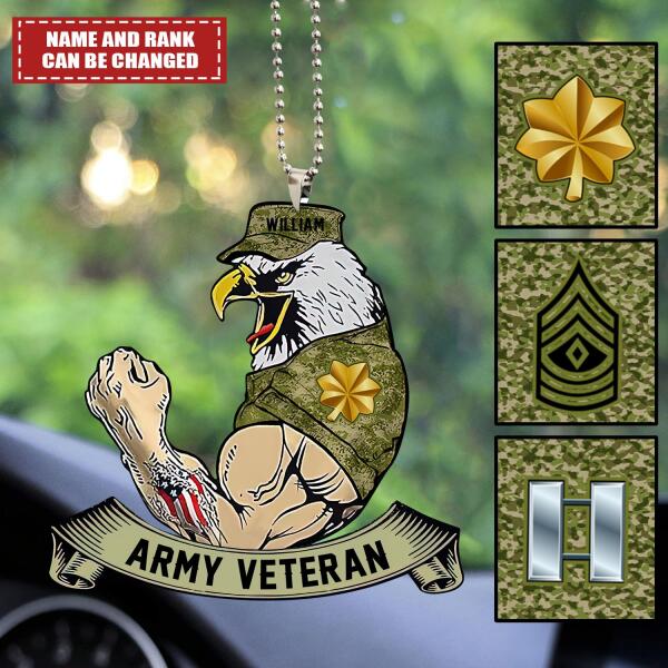 Army Veteran Customized Car Ornament Veteran Lovers