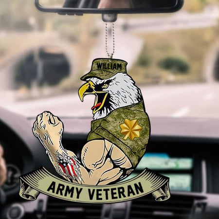 Army Veteran Customized Car Ornament Veteran Lovers