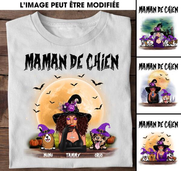 [LD1933-ds-lad] Maman De Chien Customized All Type Shirts Halloween Lovers Dog Lovers