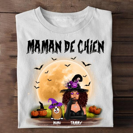 [LD1933-ds-lad] Maman De Chien Customized All Type Shirts Halloween Lovers Dog Lovers