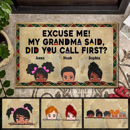 My Grandma Said Did You Call First Customized Doormat Family Lovers