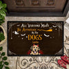 All Visitors Must Be Approved By The Dogs Customized Doormat Halloween Lovers Dog Lovers