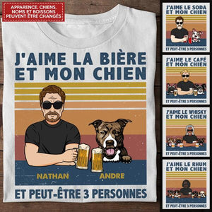 [PQ0408-ds-lad] J'aime Boire Et Mes Chiens Customized All Type Shirts Dog Lovers