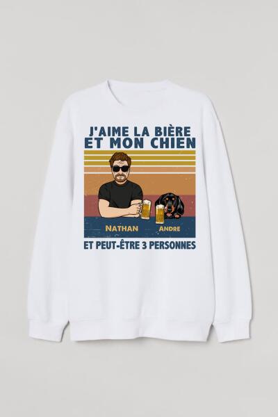 [PQ0408-ds-lad] J'aime Boire Et Mes Chiens Customized All Type Shirts Dog Lovers