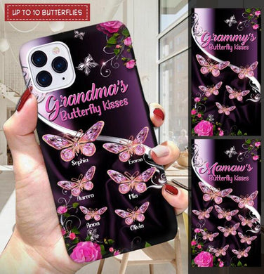Family's Butterfly Kisses Customized Phone Case Family Lovers Butterfly Lovers