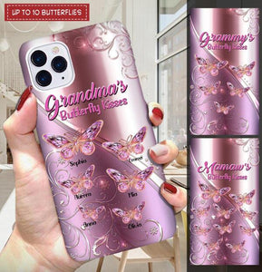 Family's Butterfly Kisses Customized Phone Case Family Lovers Butterfly Lovers