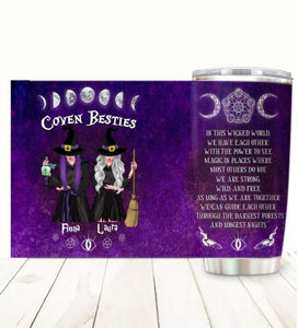 Besties In This Wicked World We Are Strong Other Customized Tumbler Halloween Lovers Friend Lovers