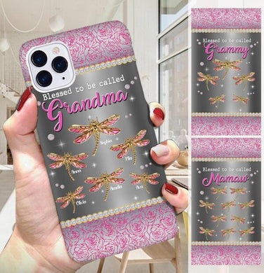 Blessed To Be Called Family Customized Phone Case Family Lovers Dragonfly Lovers