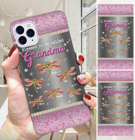 Blessed To Be Called Family Customized Phone Case Family Lovers Dragonfly Lovers