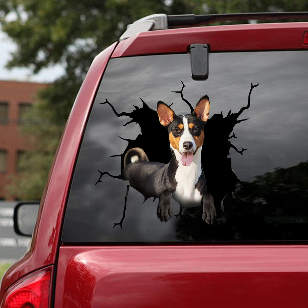 [ld0067-snf-lad]-basenji-dog-crack-car-sticker-dogs-lover