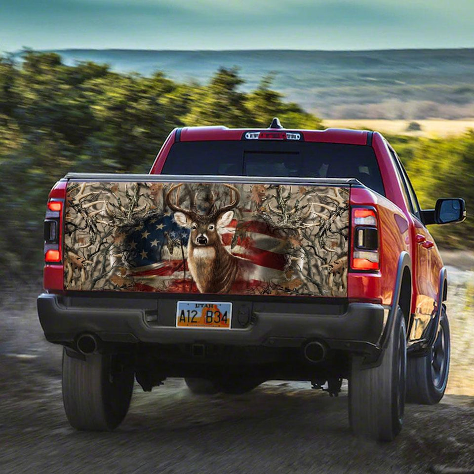 Deer American truck Tailgate Decal Sticker Wrap Tailgate Wrap Decals For Trucks