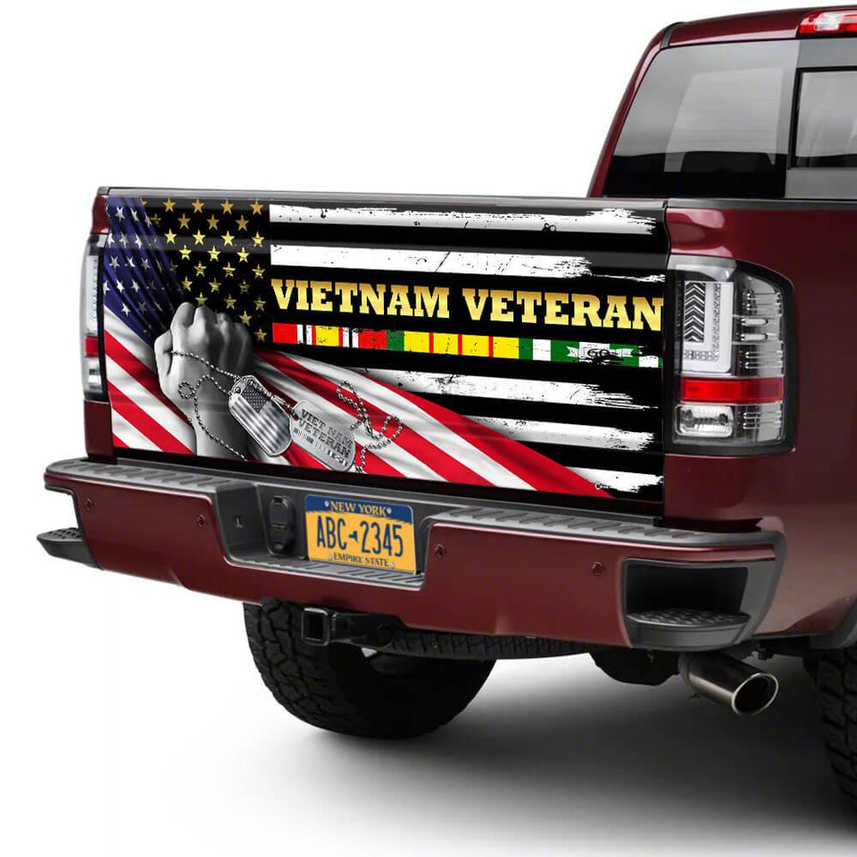United States Vietnam Veterans truck Tailgate Decal Sticker Wrap Tailgate Wrap Decals For Trucks