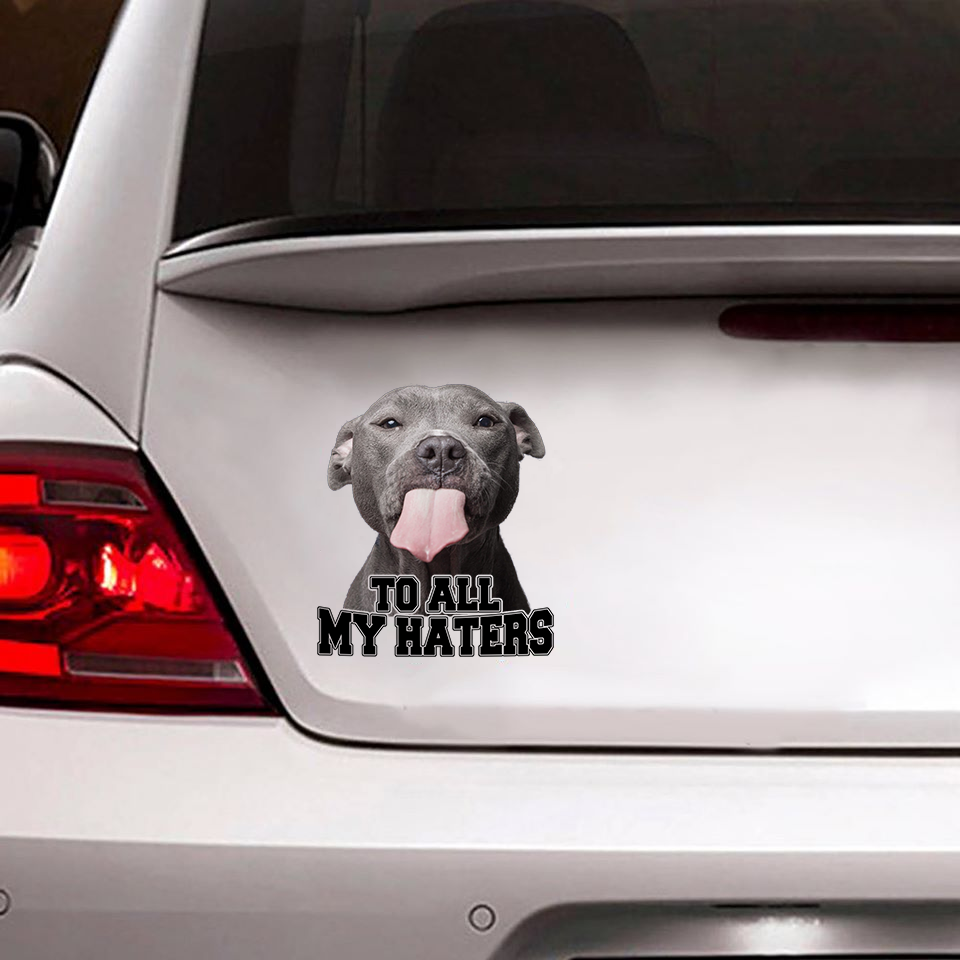 Funny Pit bull Sticker Dogs Lover SK0092 - Camellia Print